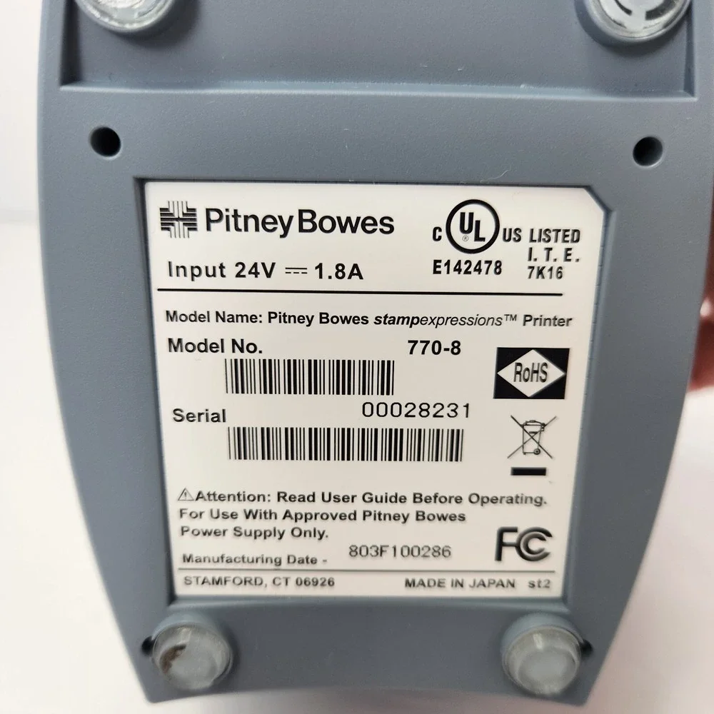 Pitney Bowes 770-8 Stamp Expressions Postage Printer ONLY Small Office Series